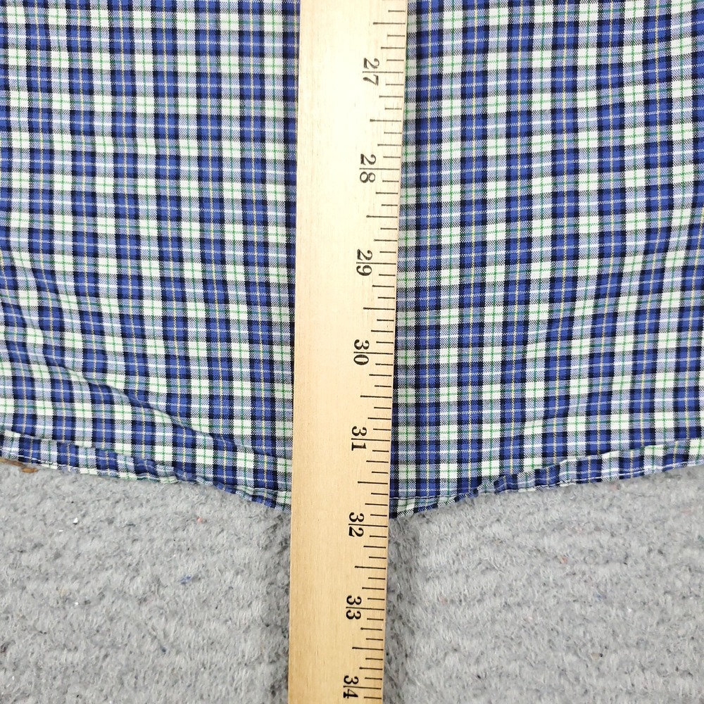 Tommy Hilfiger Shirt Mens XL Blue Plaid Casual Button Up Long Sleeve - Picture 5 of 7